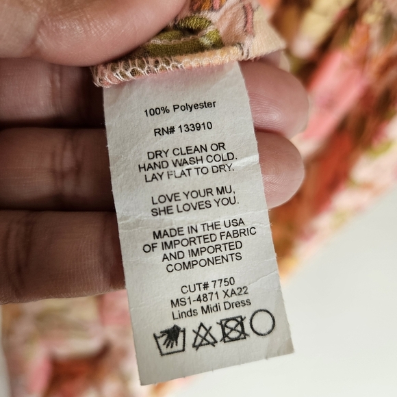 Show Me Your Mumu Floral Linds Midi Dress In Pretty Poppy - Picture 14 of 14